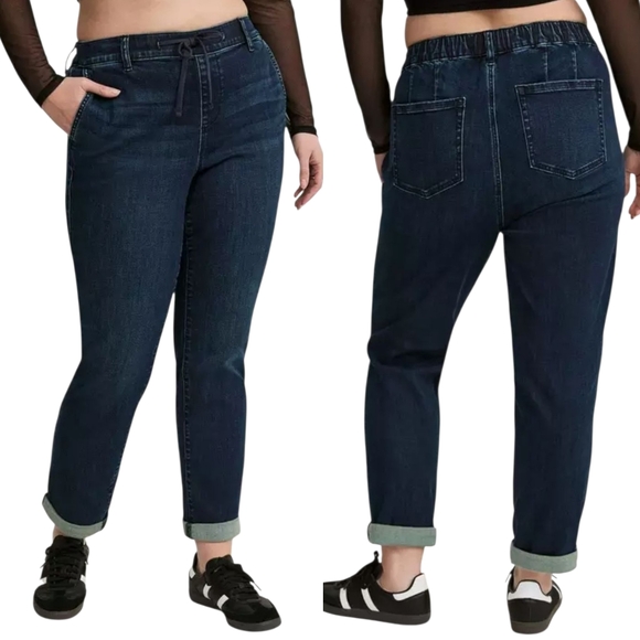 Torrid Short Weekend Boyfriend Mid-rise Jean Pull On 3S 22 24 Short 3X Plus - Picture 1 of 11